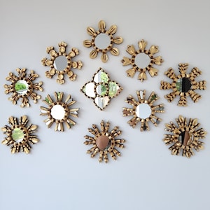 Peruvian Mirrors &quot;Gold Edition Collection 16cm &quot;- Interior decoration - Wall Mirror - Home decoration- Decorative mirrors