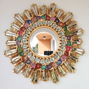 Peruvian Mirrors Royalty 78 cm Rainbow Interior decoration Wall mirror Home decoration Mirrors image 2