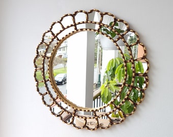 Peruvian Mirrors "Harmonious Gold Mirror 40cm"- Interior Decoration - Wall Mirror - Home Decoration- Decorative Mirrors