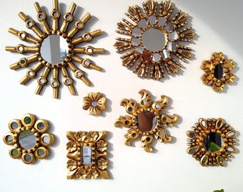 Specchi Peruviani "Sol Ojal" - Decorazione d'interni - Specchio da parete - Decorazione della casa - Specchi decorativi - Artigianato