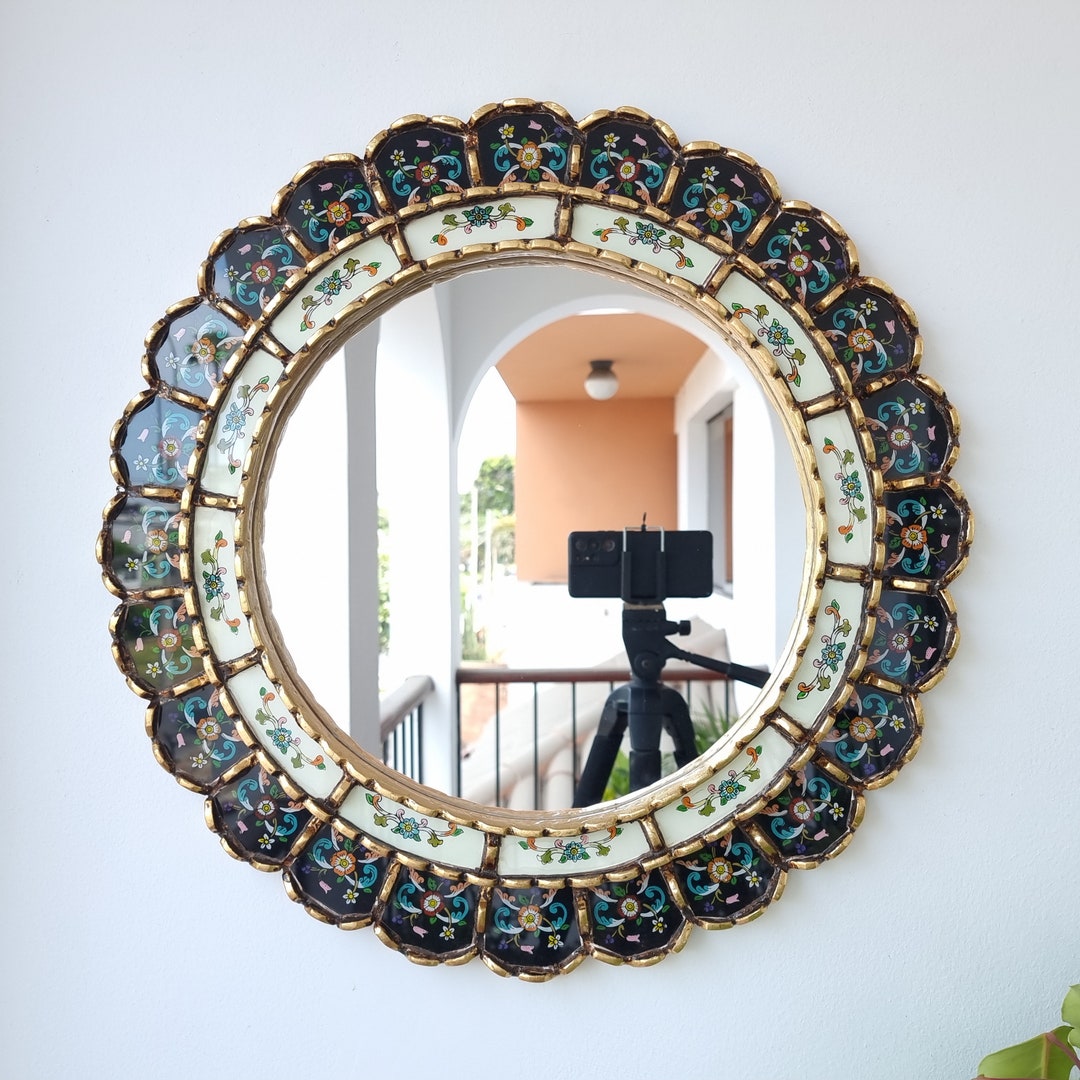 Peruvian Mirrors “armoniosa Negro”- Interior Decoration - Wall Mirror ...