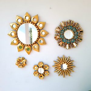Peruvian Mirrors &quot;Turquoise Octopus&quot; - Interior decoration - Wall mirror - Home decoration - Decorative mirrors