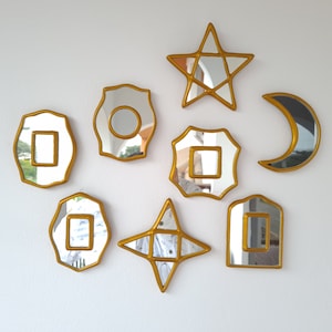 Peruvian Mirrors &quot;Estelar Oro Collection&quot;- Interior decoration - Wall Mirror - Home decoration- Decorative mirrors - Crafts