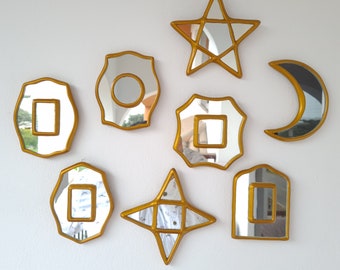 Peruvian Mirrors "Estelar Oro Collection"- Interior decoration - Wall Mirror - Home decoration- Decorative mirrors - Crafts