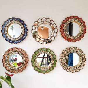Peruvian Mirrors &quot;Ultra Harmonious Collection 30cm&quot; - Interior decoration - Wall mirror - Home decoration - Decorative mirrors