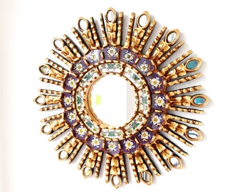 Peruanska speglar "Ojo Morado 40cm" - Väggspegel - Heminredning - Dekorationsspeglar - Peruanskt hantverk