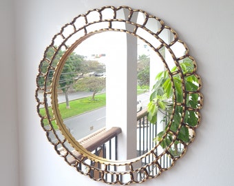 Peruvian Mirrors "NEW Gold 60CM "- Interior decoration - Wall Mirror - Home decoration- Decorative mirrors