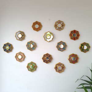 Peruvian Mirrors &quot;Flower of Life Collection&quot; - Interior decoration - Wall Mirror - Home decoration- Decorative mirrors - Crafts