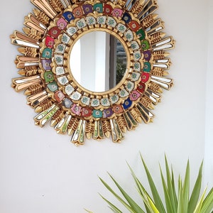 Peruvian Mirrors Royalty 78 cm Rainbow Interior decoration Wall mirror Home decoration Mirrors image 9