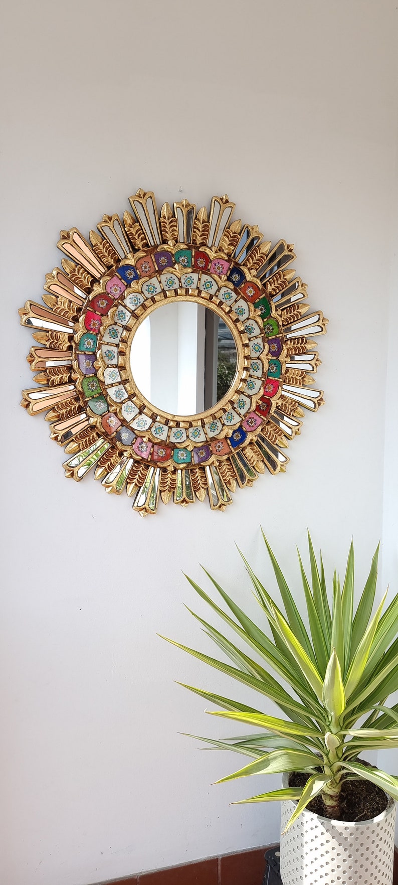 Peruvian Mirrors Royalty 78 cm Rainbow Interior decoration Wall mirror Home decoration Mirrors image 9