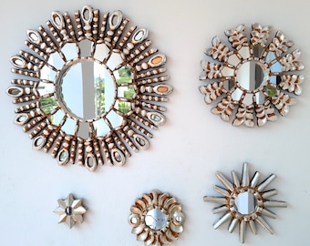 Peruvian Mirrors "Ojo Silver" - Interior decoration - Wall Mirror - Home decoration- Decorative mirrors - Crafts