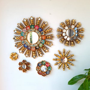 Peruvian Mirrors &quot;Rainbow Cup&quot; - Interior decoration - Wall mirror - Home decoration - Decorative mirrors - Crafts