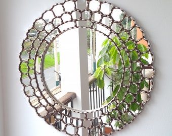 Peruvian Mirrors "Harmonious Silver 60cm" - Interior decoration - Wall Mirror - Home decoration- Decorative mirrors