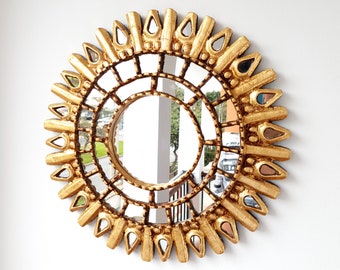 Peruvian Mirrors " Azteca 40cm " - Wall Mirror - Home Decoration- Decorative Mirrors - Peruvian Crafts