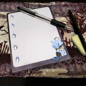 5&quot;x7&quot; Memo Pad - Little Wisp Ghost Design with Charm!