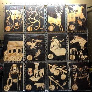 The 12 Labors Of Hercules Wood Burning