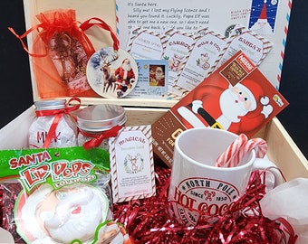 Large Personalized Christmas Eve Box with Nice List Certificate, Package from Santa, Magic Key, Cocoa with Mug, Ornament,Magic Reindeer Food