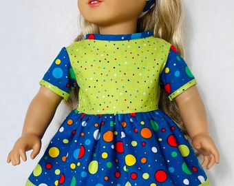 18 inch doll party dress and headband