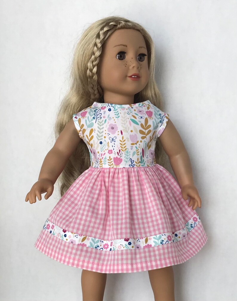 18 inch doll party dress for Easter.