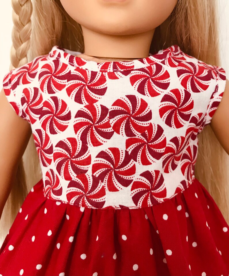 18 Inch Doll Peppermint Candy Party Dress Etsy