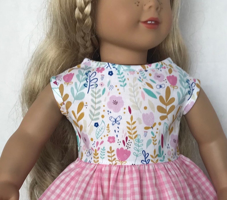 18 inch doll party dress for Easter.
