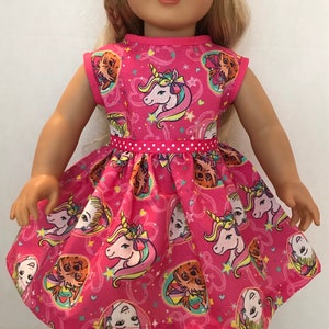 18 inch doll unicorn party dress