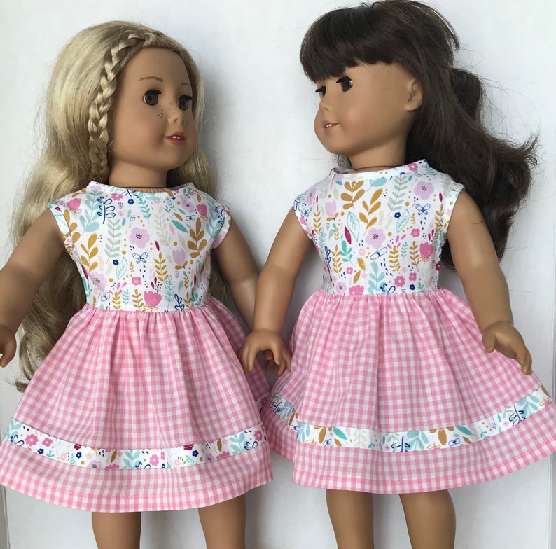 18 inch doll party dress for Easter.