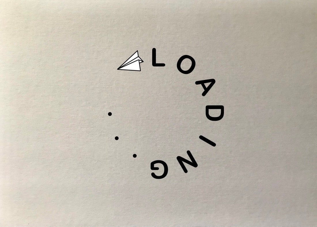 Instant Download Animation. Loading Animation Paper Plane With Text. 2 ...