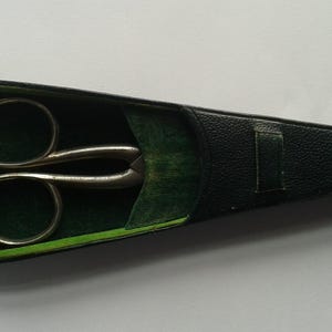 Antique Travelling Scissors in Leather Case