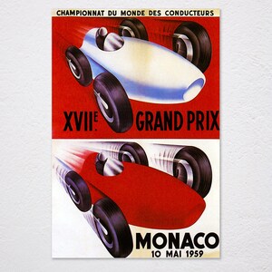 Vintage 1933 Monaco Grand Prix Motor Racing Poster A4/A3/A2/A1 Print 