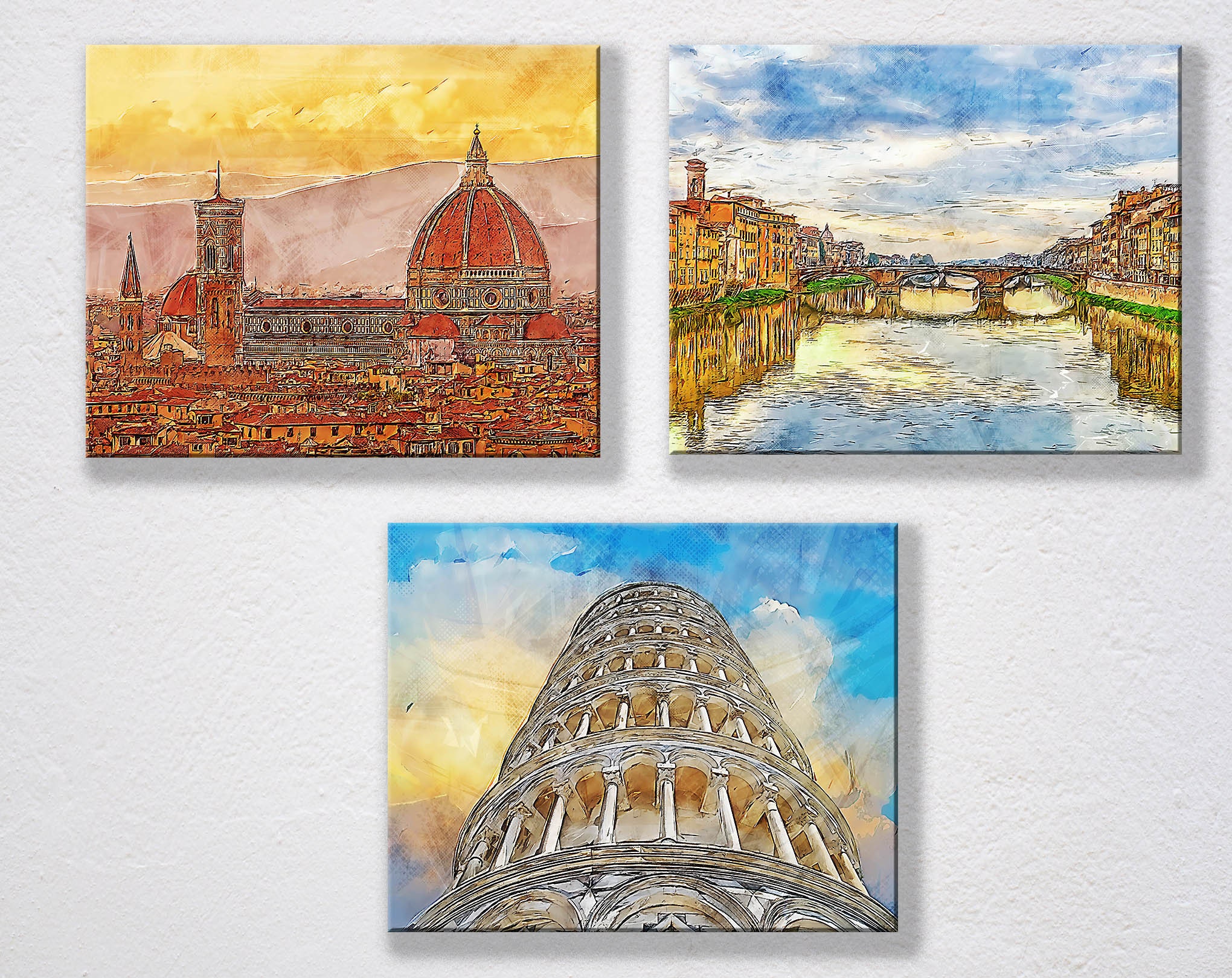 Italy Prints Set of Three Printable Art Art Prints Italy Etsy
