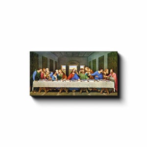 The Last Supper Leonardo Da Vinci Canvas Wall Art, Religious Painting, Renaissance Art, Christian Decor, Jesus, Catholic, Art Print