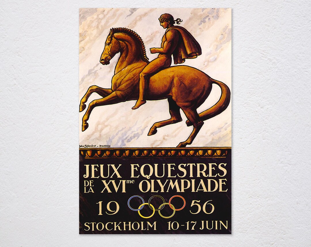 Art Déco Print Jeux Olympiques de Stockholm, affiche vintage, Art mural  pour la décoration de la maison ou du bureau 690 -  France