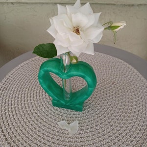 Heart Shaped Vase, Unique Heart Single Flower Vase, Succulent, Rooting Vase