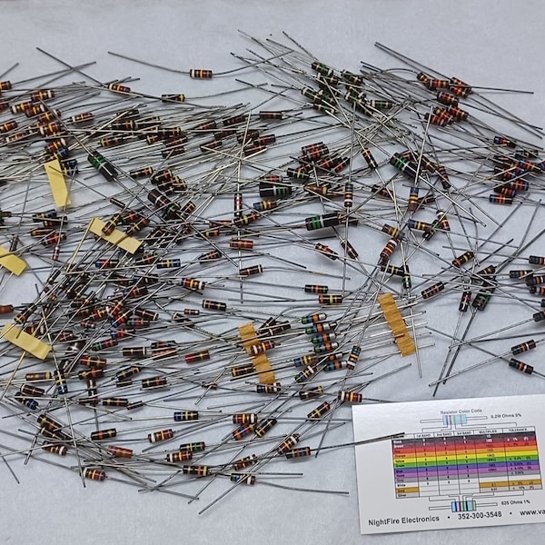 Vintage Carbon  Comp Resistors - Large Lot of 250 + - All New Resistors,  Jewelry making