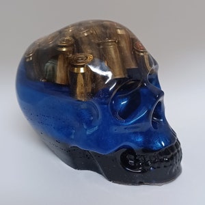 Epoxy Skull, Bullet Skulls, Skull Decoration, Bullet Decoration, Man Cave gift