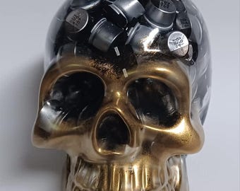 Unique Resin Skull made with Real Aluminum Capacitors