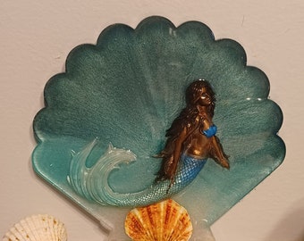 Beautiful Siren Islander Mermaid, Brown Mermaid, Mythical ,