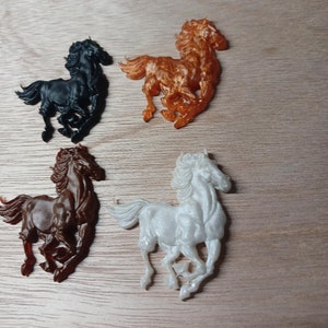 Horses set of 6, Resin. Horses for crafts,  Craft supplies, Miniature Horses,  Fairy Garden, Fairyland gardens.