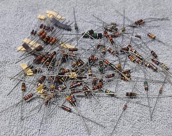 Vintage Carbon Resistors - Large Lot of 100 -    Jewelry making