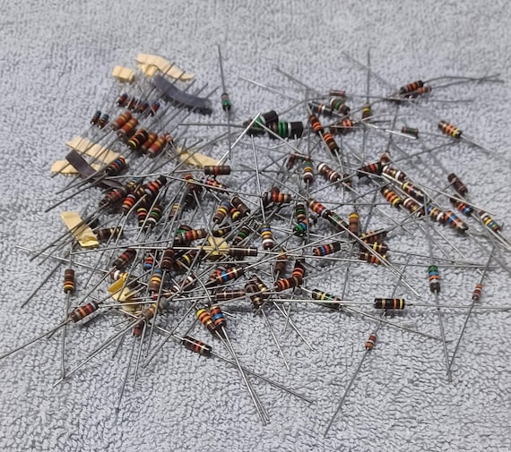 Vintage Carbon Resistors - Large Lot of 100 -    Jewelry making