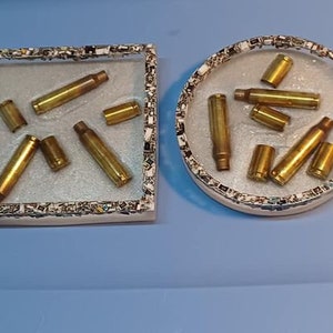 Round Bullet Coasters , Epoxy Resin,