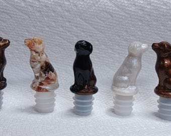 Beautiful Wine stoppers, Dog wine bottle topper, Wedding gift, Housewarming gift, Wine lover gift, Wine club gift
