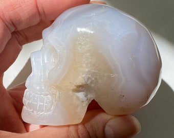 Medium Flower Agate Skull  214g