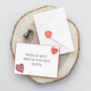 Wishing the sweetest valentine day card. Instant download. Digital card. Cards for friends. Cards for lovers.