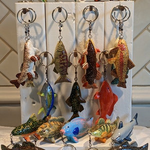 Hand-carved Fish Keychain 