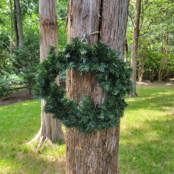 18 inch Pine Evergreen Wreath | Faux Evergreen Wreath Base