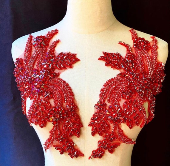 Various Colours Rhinestone Appliqué Pairs. Rhinestone Gems Etsy