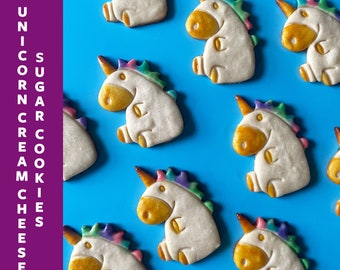 Unicorn Cream Cheese Sugar Cookies - Vegan