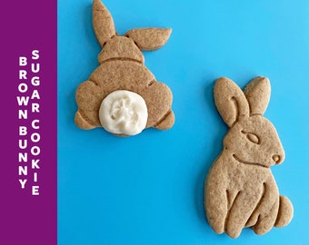 Brown Bunny Sugar Cookies - Vegan